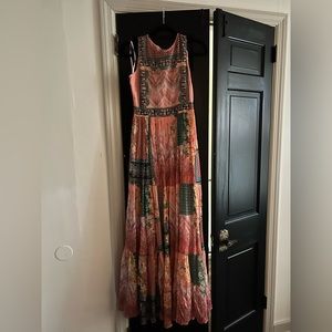 Mixed Pattern Maxi Dress